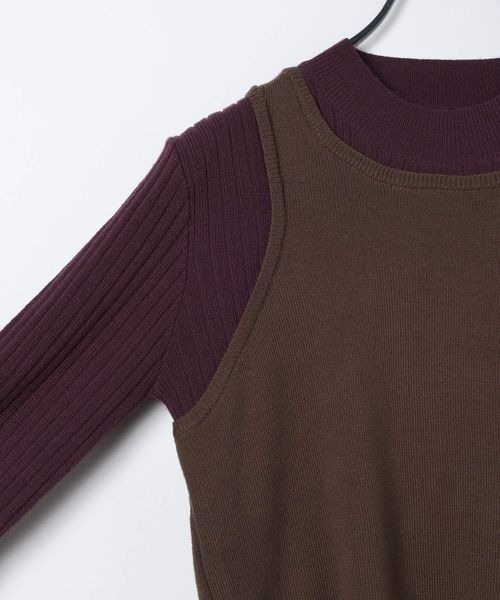 JEANASIS(ジーナシス)の「12Gバイカラーレイヤープルオーバー/617331(ニット/セーター・レディース・パープル系その他/ホワイト系その他/グレー系その他・FREE)」の6枚目の写真