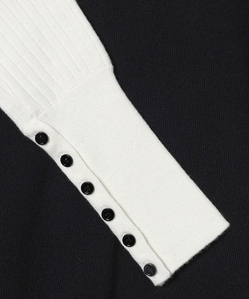 JEANASIS(ジーナシス)の「12Gバイカラーレイヤープルオーバー/617331(ニット/セーター・レディース・パープル系その他/ホワイト系その他/グレー系その他・FREE)」の11枚目の写真