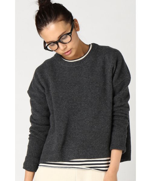 JOURNAL STANDARD(ジャーナルスタンダード)の「カシミヤウールビッグシルエットクループルオーバー#(ニット/セーター・レディース・ベージュ/ライトグレー/チャコールグレー・FREE)」の1枚目の写真