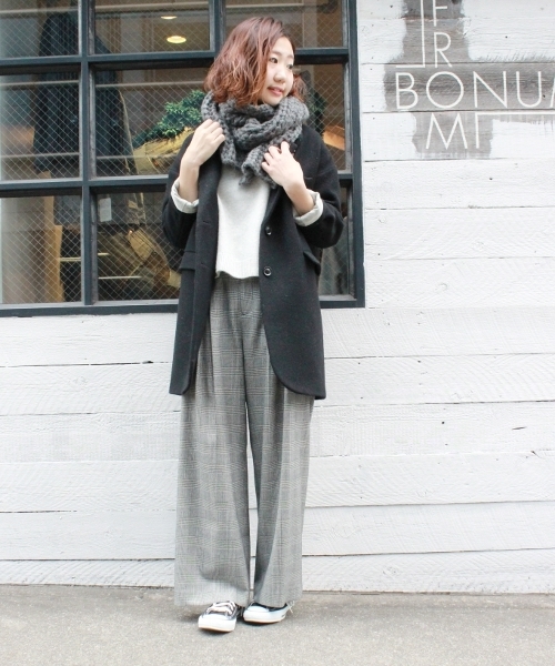 JOURNAL STANDARD(ジャーナルスタンダード)の「カシミヤウールビッグシルエットクループルオーバー#(ニット/セーター・レディース・ベージュ/ライトグレー/チャコールグレー・FREE)」の4枚目の写真