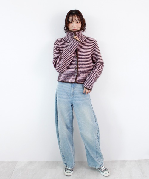 ABYS（アビス）の「配色ボーダーニットトップス（ニット/セーター・レディース・ピンク/イエロー/ブルー・FREE）」の16枚目の写真