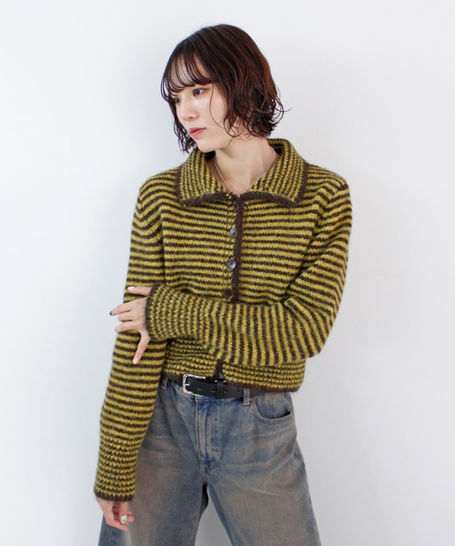 ABYS（アビス）の「配色ボーダーニットトップス（ニット/セーター・レディース・ピンク/イエロー/ブルー・FREE）」の21枚目の写真