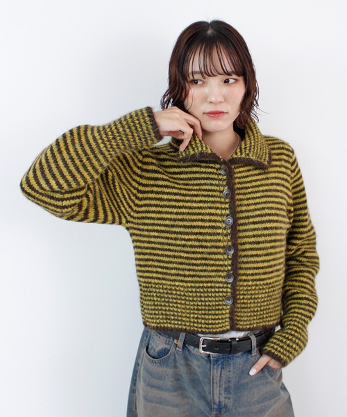 ABYS（アビス）の「配色ボーダーニットトップス（ニット/セーター・レディース・ピンク/イエロー/ブルー・FREE）」の22枚目の写真