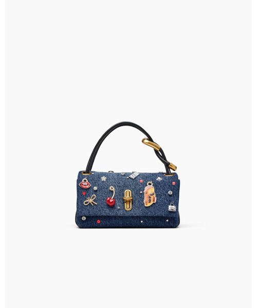 (取寄) マークジェイコブス レディース ザ トリンケット チャーム デニム デュアル チェイン ミニ バッグ Marc Jacobs women The Trinket Charm Denim Dual Chain Mini Bag Medium Wash Multi TRINKET CHARM DENIM MINI DUAL BAG/ザ トリンケット チャーム デニム