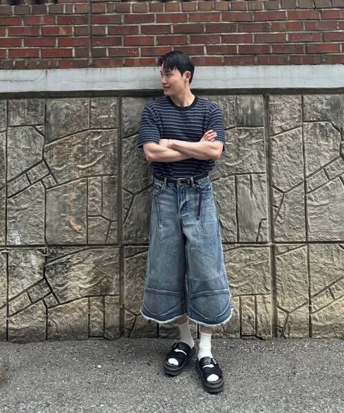 DNSR(ディーエヌエスアール)の「マルチダートバミューダデニムパンツブルー(その他パンツ・メンズ・その他・LARGE/X-LARGE/SMALL/MEDIUM)」の2枚目の写真