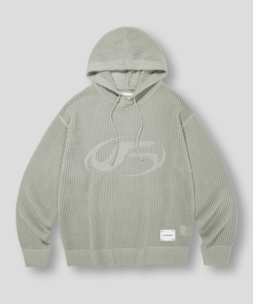 F.ILLUMINATE(フィルミネイト)の「シンボルメッシュフードニット-ベージュ(ニット/セーター・レディース・その他・SMALL/MEDIUM/LARGE)」の1枚目の写真
