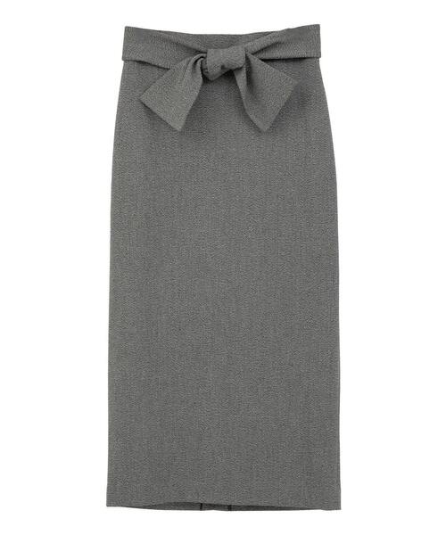 Tiara（ティアラ）の「リボンタイトスカート（スカート・レディース・ブラック/ベージュ/イエロー・2/4/3）」の2枚目の写真