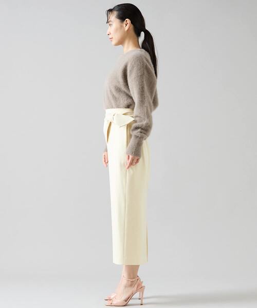 Tiara（ティアラ）の「リボンタイトスカート（スカート・レディース・ブラック/ベージュ/イエロー・2/4/3）」の6枚目の写真