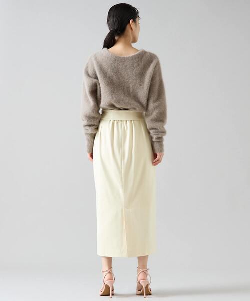 Tiara（ティアラ）の「リボンタイトスカート（スカート・レディース・ブラック/ベージュ/イエロー・2/4/3）」の7枚目の写真