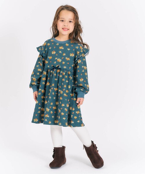 apres les cours（アプレレクール）の「【WEB限定】まいにち裏シャギーワンピ_ジュニア対応（ワンピース・キッズ・ブラック/アイボリー/グリーン/レッド・80/90/100/110/120/130/140）」の7枚目の写真