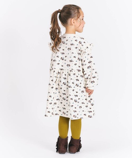 apres les cours（アプレレクール）の「【WEB限定】まいにち裏シャギーワンピ_ジュニア対応（ワンピース・キッズ・ブラック/アイボリー/グリーン/レッド・80/90/100/110/120/130/140）」の10枚目の写真