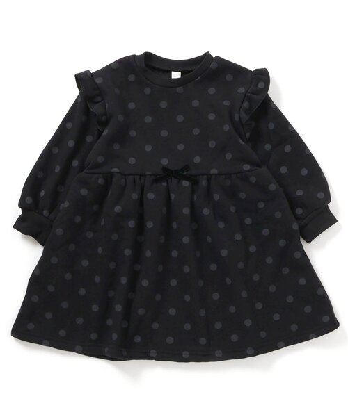 apres les cours（アプレレクール）の「【WEB限定】まいにち裏シャギーワンピ_ジュニア対応（ワンピース・キッズ・ブラック/アイボリー/グリーン/レッド・80/90/100/110/120/130/140）」の12枚目の写真