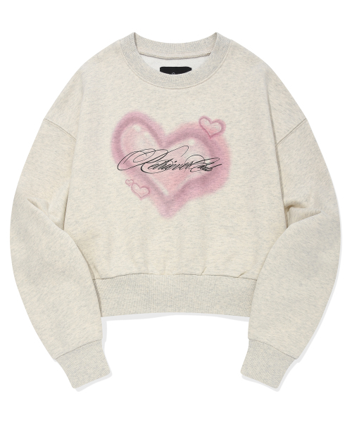 Retriever Club（レトリーバークラブ）の「HEART CROP CREWNECK [OATMEAL]（スウェット・レディース・その他・MEDIUM/SMALL）」の2枚目の写真