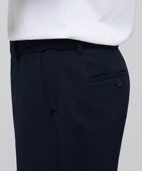 MUSINSA STANDARD（ムシンサスタンダード）の「軽量セミワイド隠しバンディングスラックス[ネイビー]（スラックス・メンズ・その他・27/28/29/26）」の5枚目の写真