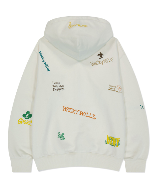 Wacky WiLLy(ワッキーウィリー)の「キキオールオーバーグラフィティフードジップアップクリーム(パーカー・レディース・その他・SMALL/MEDIUM/LARGE/X-LARGE)」の3枚目の写真
