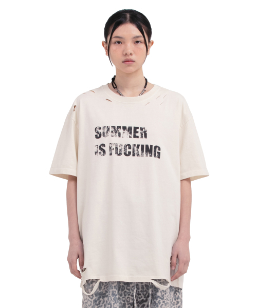 DEFGARMENTS（デフグラメンツ）の「PIG SUMMER T-SHIRTS [IVORY]（Tシャツ/カットソー・レディース・アイボリー・MEDIUM/LARGE）」の2枚目の写真