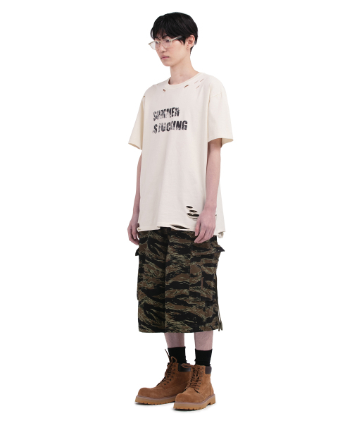 DEFGARMENTS（デフグラメンツ）の「PIG SUMMER T-SHIRTS [IVORY]（Tシャツ/カットソー・レディース・アイボリー・MEDIUM/LARGE）」の10枚目の写真