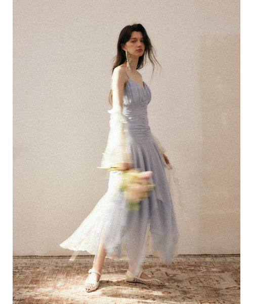 Claire shirring long one-piece dress【公式通販】