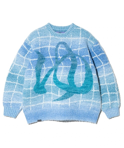 go slow caravan（ゴースローキャラバン）の「ゆったり銭湯MIX ニットセーター（ニット/セーター・メンズ・ライトブルー/ライトグリーン・LARGE/MEDIUM）」の4枚目の写真