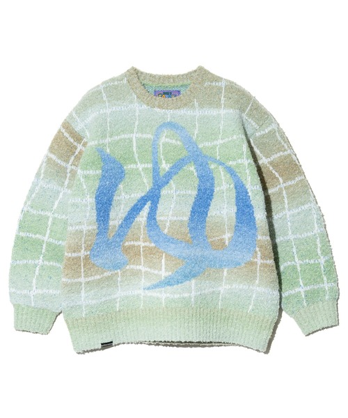 go slow caravan（ゴースローキャラバン）の「ゆったり銭湯MIX ニットセーター（ニット/セーター・メンズ・ライトブルー/ライトグリーン・LARGE/MEDIUM）」の7枚目の写真