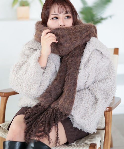 Fancy a la mode ファンシーアラモード マフラー Sawa a la mode｜サワアラモードのマフラー（ブラウン/茶色系