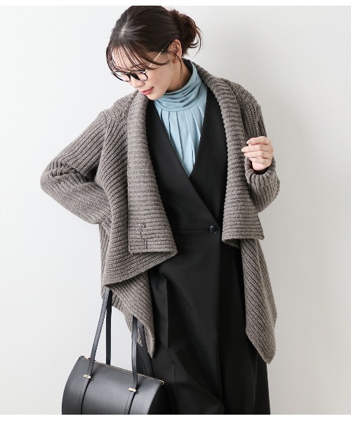 セール】ウールナイロン ローゲージニットトッパー（ニット/セーター