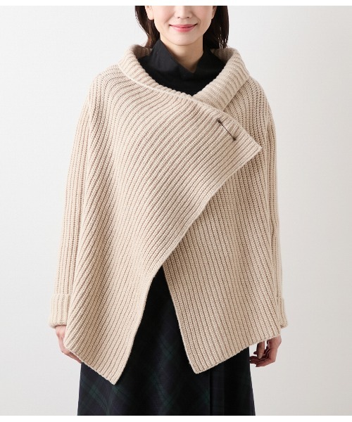 ニューヨーカー（NEWYORKER）/ウールナイロン ローゲージニットトッパー セール】ウールナイロン ローゲージニットトッパー（ニット/セーター