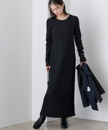 UR'S | クルーネックリブワンピース(ワンピース)