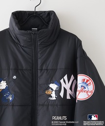 MLB（メジャーリーグベースボール）の「【PEANUTS×MLB】オリジナルデザイン スタンドナイロンパファージャケット 中綿ジャケット ヤンキース ドジャース ホワイトソックス（ブルゾン）」