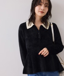 VIS | ペプラムデザインシャギーニット(ニット/セーター)