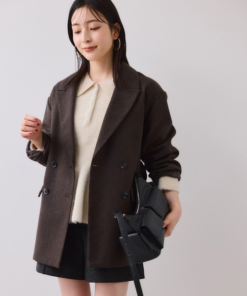 VIS（ビス）の「ペプラムデザインシャギーニット（ニット/セーター・レディース・オフホワイト/ブラック・FREE）」の20枚目の写真