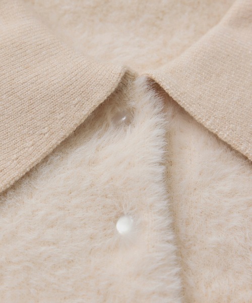 VIS（ビス）の「ペプラムデザインシャギーニット（ニット/セーター・レディース・オフホワイト/ブラック・FREE）」の8枚目の写真