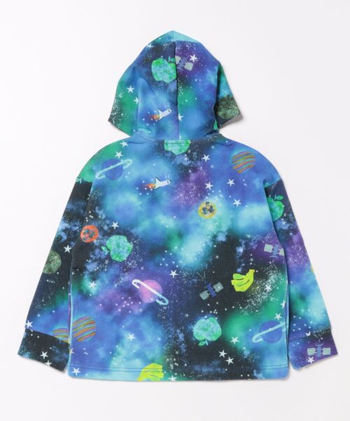 HAKKA KIDS（ハッカキッズ）の「グラデーションコスモプリントジップパーカー（パーカー・キッズ・ブルー・120cm/130cm）」の2枚目の写真