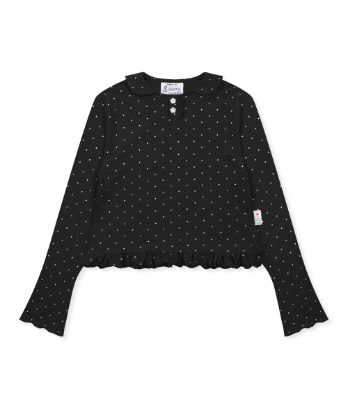RuNaKi'Hu'(ルナキフ)の「WXT072 ユキドットPKロングスリーブ(ブラック)(Tシャツ/カットソー・レディース・その他・1/2)」の5枚目の写真