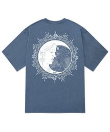 KTPN0138 オールドムーン ピグメント 半袖Tシャツ - ブルー