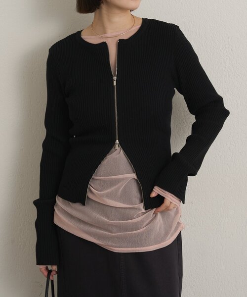 Omekashi(オメカシ)の「チュールTシャツ(Tシャツ/カットソー・レディース・オフホワイト/ブラック/ピンク・FREE)」の11枚目の写真