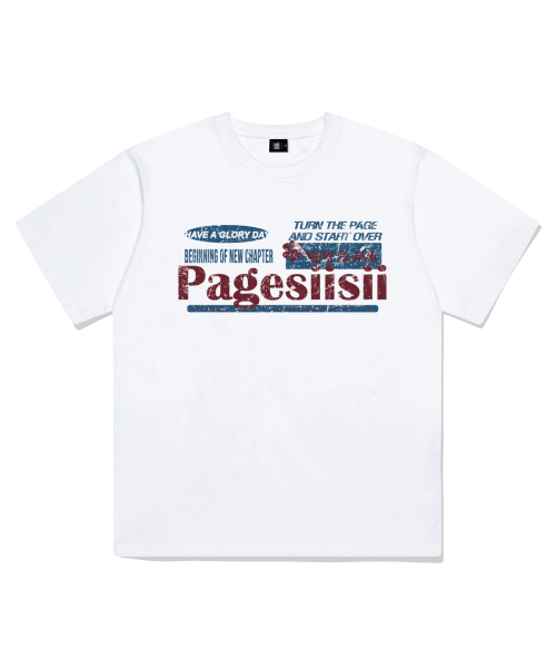 PAGESIISII(ページシシ)の「ヴィンテージブランクプリント半袖Tシャツホワイト(Tシャツ/カットソー・レディース・その他・SMALL/MEDIUM/LARGE)」の1枚目の写真