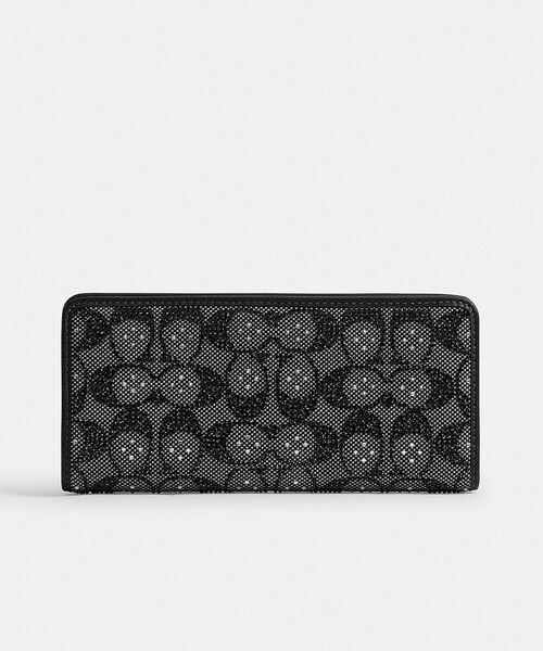 エッセンシャル スリム ウォレット・クリスタル シグネチャー ジャカード