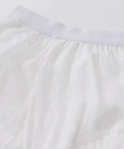 LA POMME petit(ラポミ・プチ)の「Lace Volume Long Skirt(スカート・レディース・ホワイト/ブラック・SMALL/MEDIUM/LARGE)」の4枚目の写真