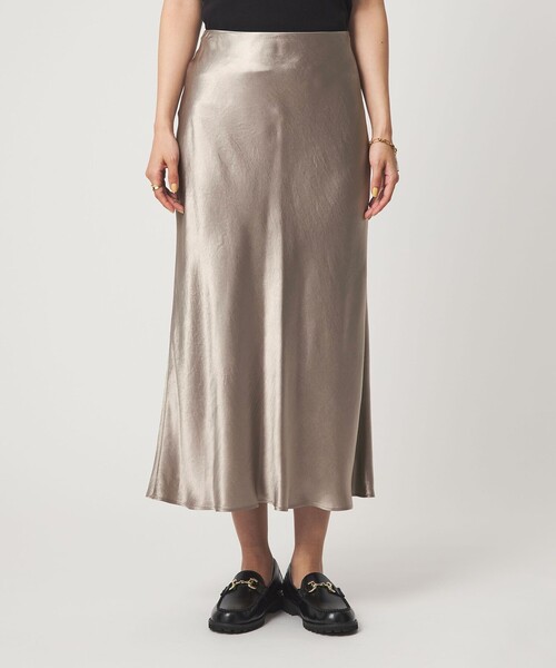 green label relaxing（グリーンレーベルリラクシング）の「サテン ナロー スカート（スカート・レディース・オフホワイト/モカ/イエロー・36/38）」の20枚目の写真