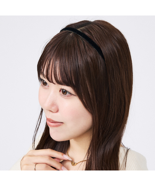 Jennifer Ouellette（ジュエファーオウレット）の「【Jennifer Ouellette/ジェニファー・オーレット】ベルベットリバーシブルカチューシャ（カチューシャ・レディース・ベージュ/ブラック・フリー）」の5枚目の写真