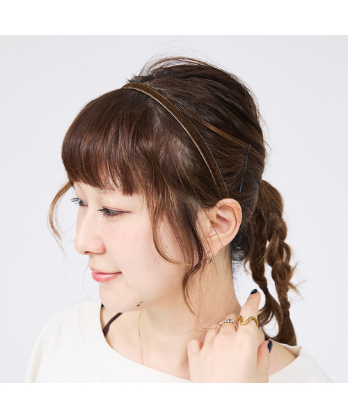 Jennifer Ouellette（ジュエファーオウレット）の「【Jennifer Ouellette/ジェニファー・オーレット】ベルベットリバーシブルカチューシャ（カチューシャ・レディース・ベージュ/ブラック・フリー）」の6枚目の写真