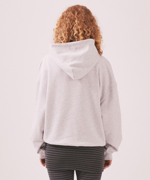 MENASOO（ミナス）の「For Rest Run Basic Hoodie_White Melange（パーカー・レディース・ホワイト・SMALL/MEDIUM）」の3枚目の写真