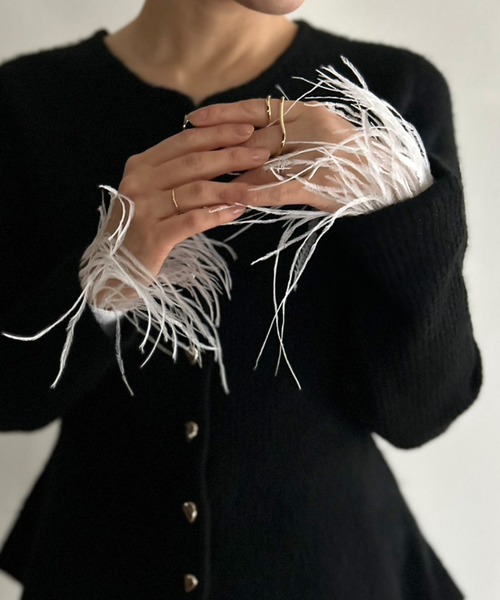 Kotoe（コトエ）の「フェイクフェザー 付け袖（アームカバー・レディース・ホワイト・FREE）」の6枚目の写真