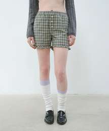 AOPT（アオプト）の「CHECK FRILL SHORTS - BLUE（その他パンツ）」