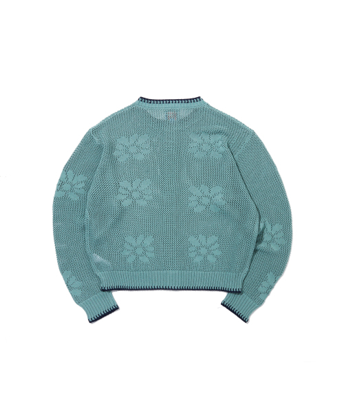 PENFIELD(ペンフィールド)の「フラワーパターンロングスリーブニットカーディガンブルー_FR2KJ04U(カーディガン/ボレロ・レディース・ブルー・SMALL/MEDIUM)」の3枚目の写真