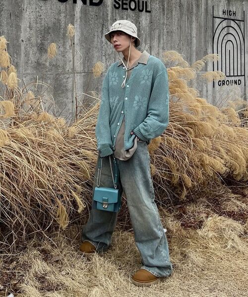 PENFIELD(ペンフィールド)の「フラワーパターンロングスリーブニットカーディガンブルー_FR2KJ04U(カーディガン/ボレロ・レディース・ブルー・SMALL/MEDIUM)」の10枚目の写真