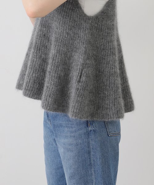 WEB限定/追加》モヘヤミックスフレアタンク（ベスト）｜IENA（イエナ