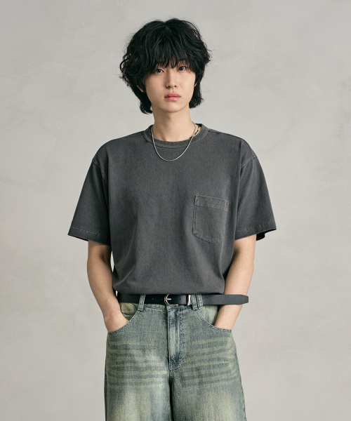 DECET(デケト)の「Pigment Pocket T-Shirt DCTS001DGray(Tシャツ/カットソー・メンズ・その他・SMALL/LARGE/MEDIUM)」の1枚目の写真