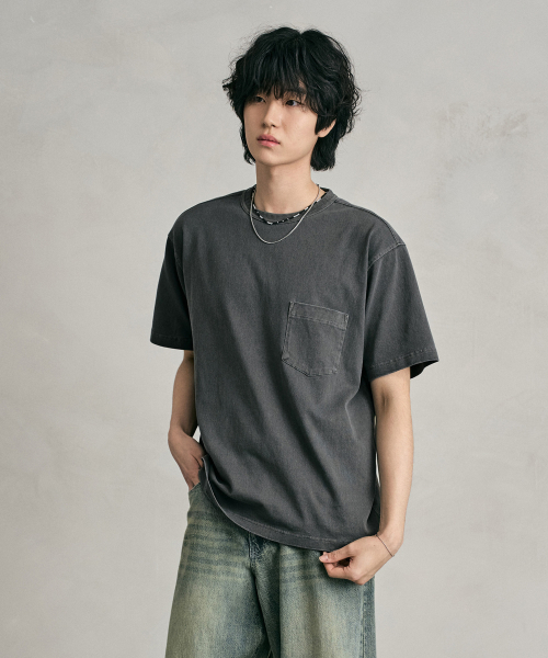 DECET(デケト)の「Pigment Pocket T-Shirt DCTS001DGray(Tシャツ/カットソー・メンズ・その他・SMALL/LARGE/MEDIUM)」の4枚目の写真